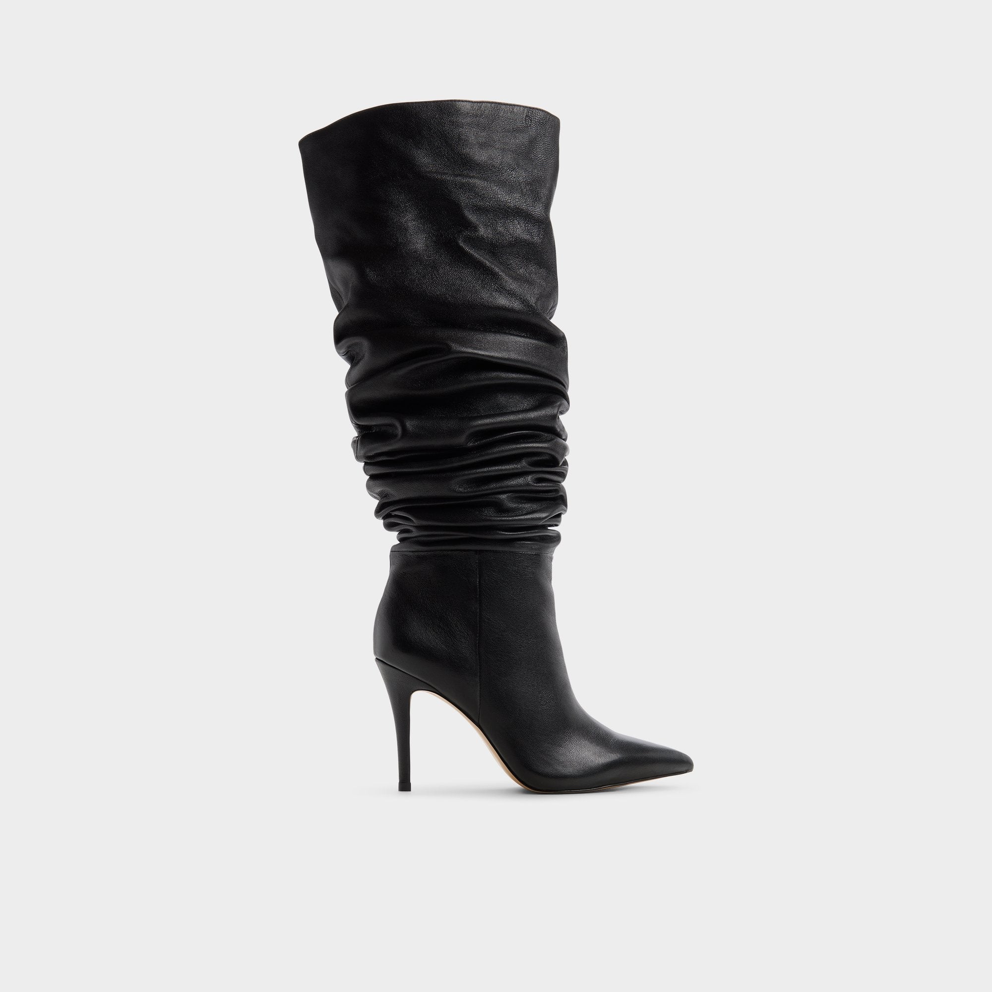 Holiis in Other Black - Knee-high boot, Stiletto heel