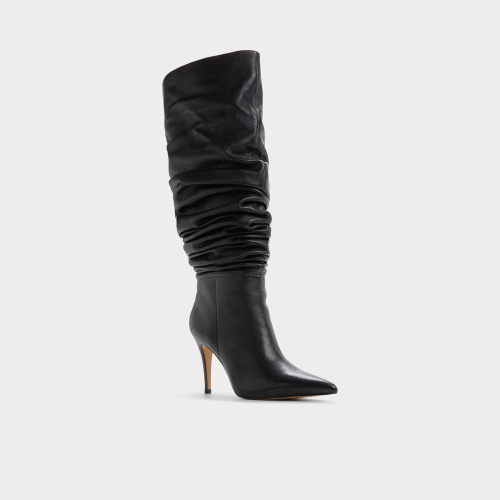 Holiis in Other Black - Knee-high boot, Stiletto heel