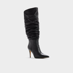 Holiis in Other Black - Knee-high boot, Stiletto heel