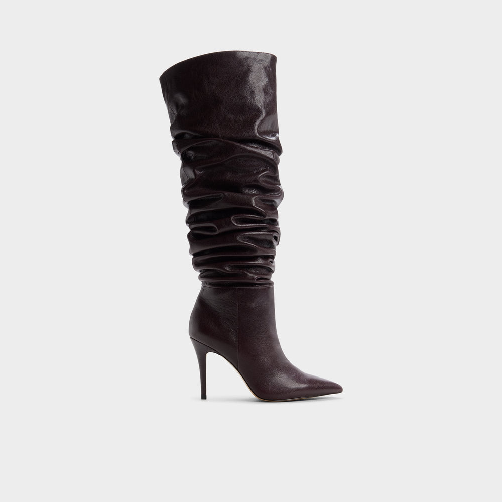 Holiis in Bordo - Knee-high boot, Stiletto heel