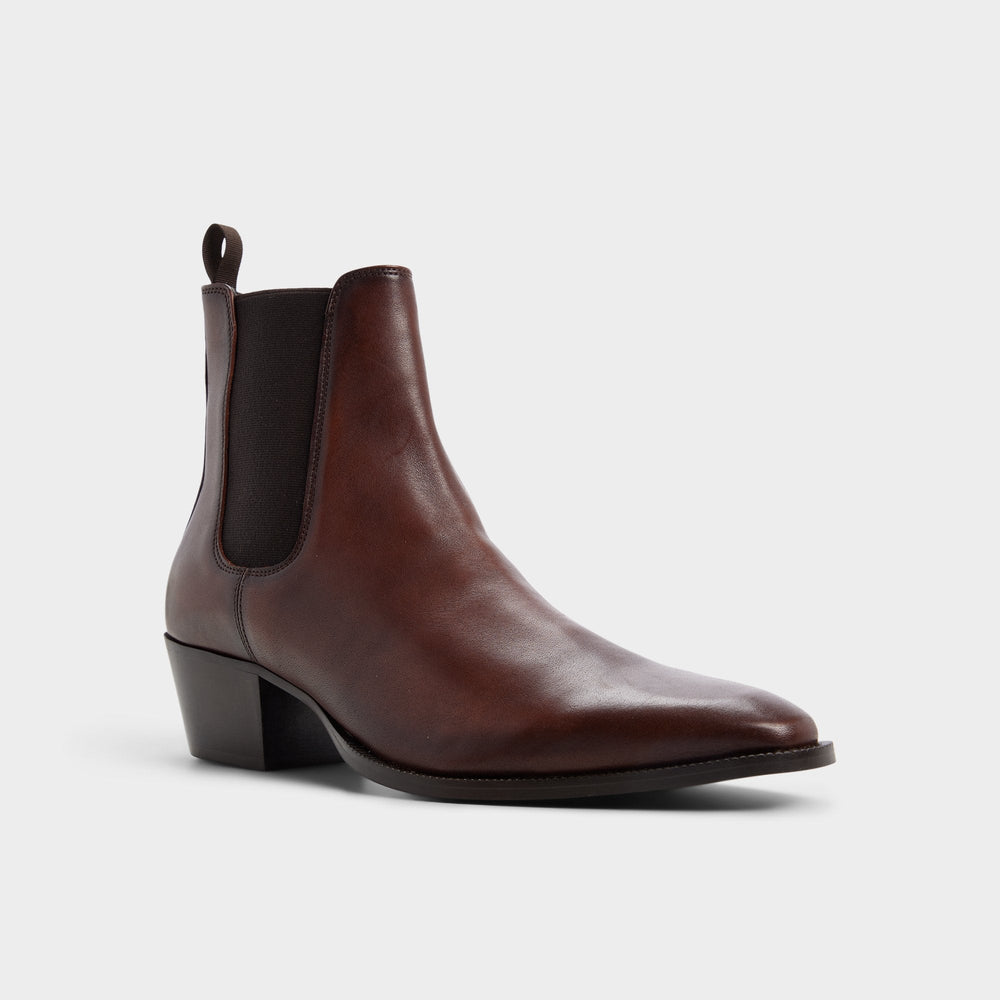 Jako in Brown - Chelsea boot, Block heel