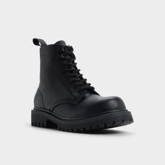 Doublezero in Other Black - Combat boot, Lug sole