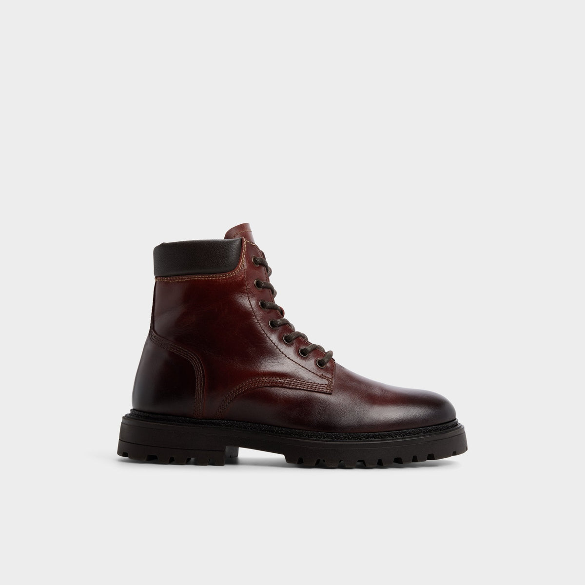 Draco in Medium Brown - Combat boot, Lug sole
