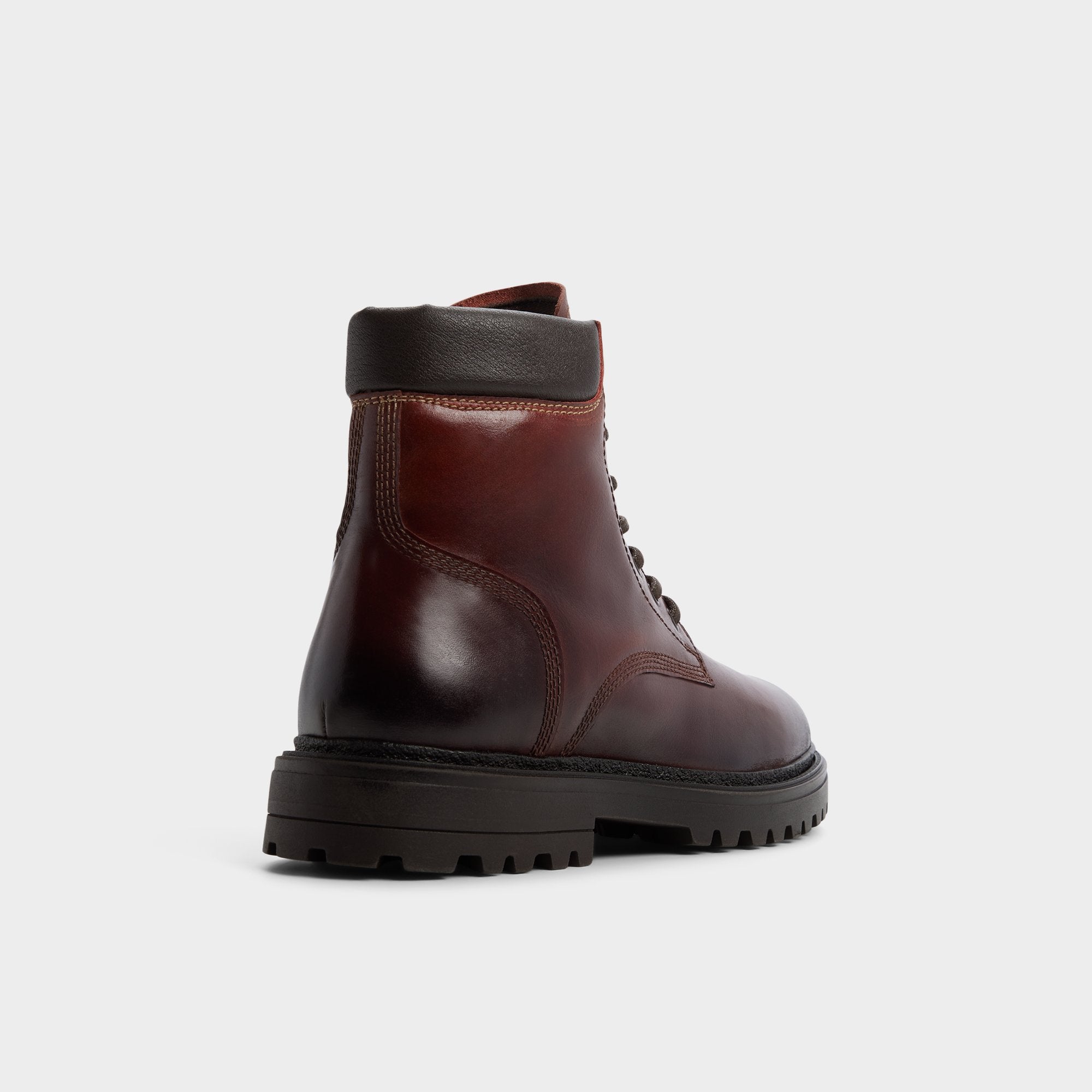 Draco in Medium Brown - Combat boot, Lug sole