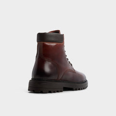 Draco in Medium Brown - Combat boot, Lug sole