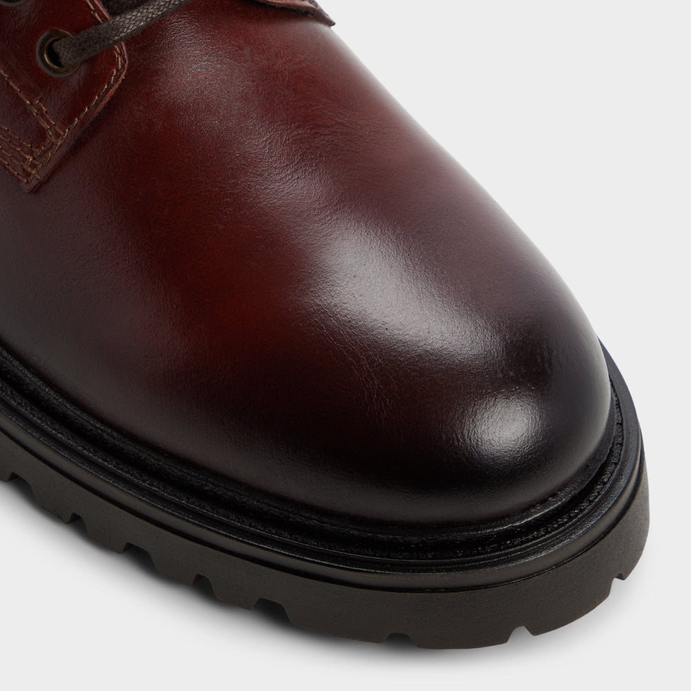 Draco in Medium Brown - Combat boot, Lug sole