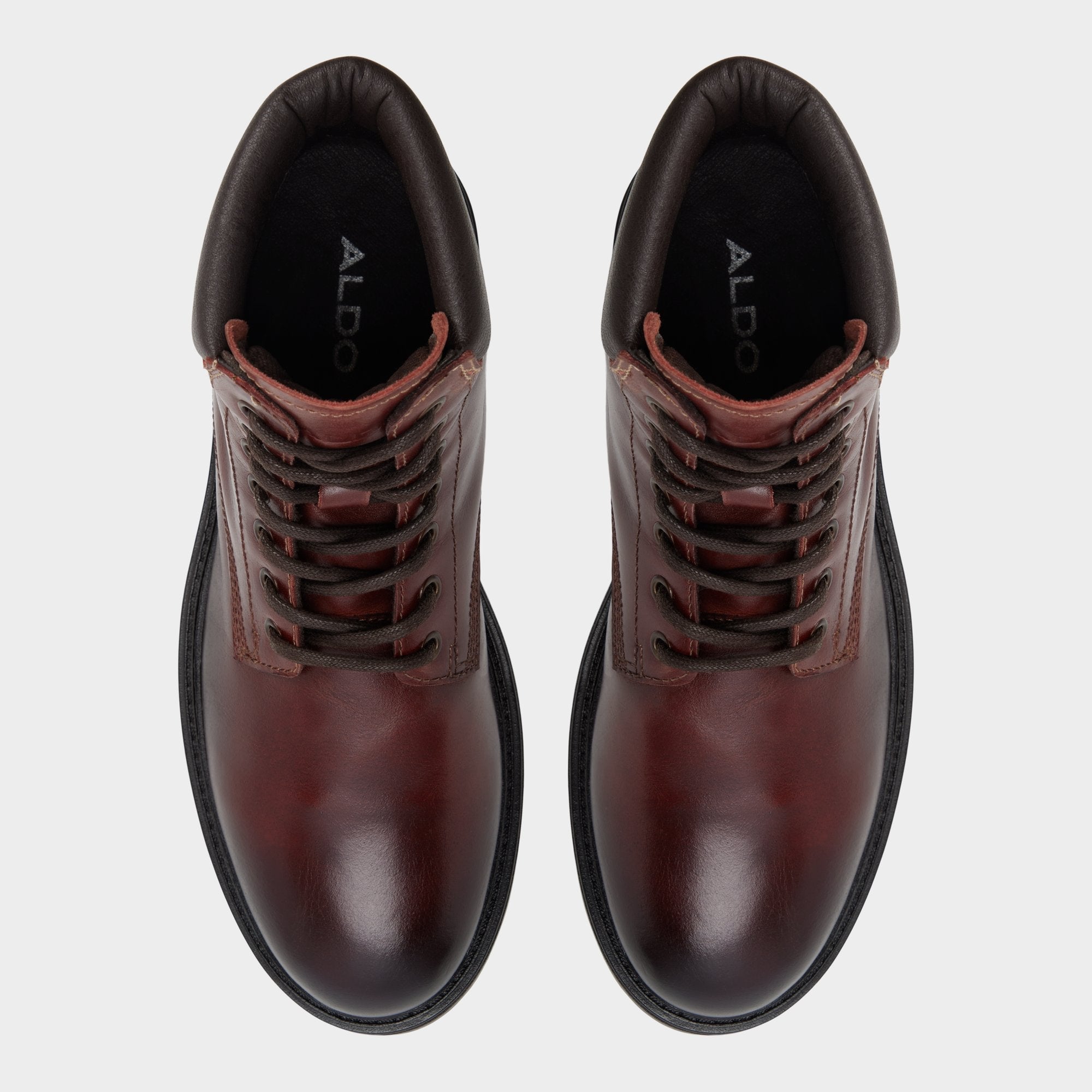 Draco in Medium Brown - Combat boot, Lug sole