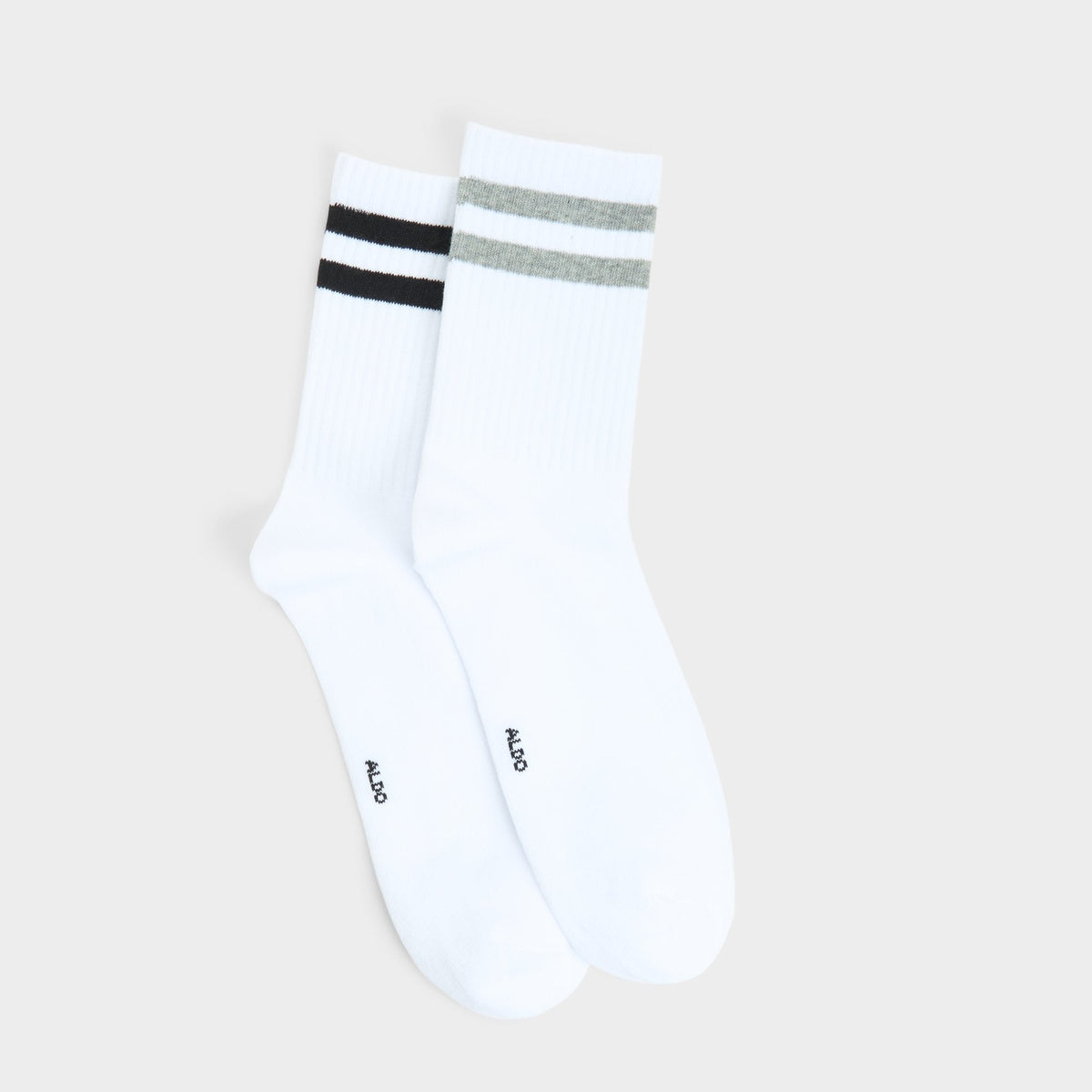 Retroline in Grey - Crew socks