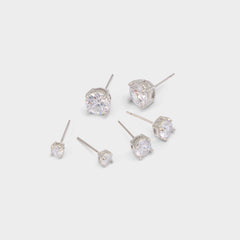 Alaynia in Silver Clear Multi - Earrings