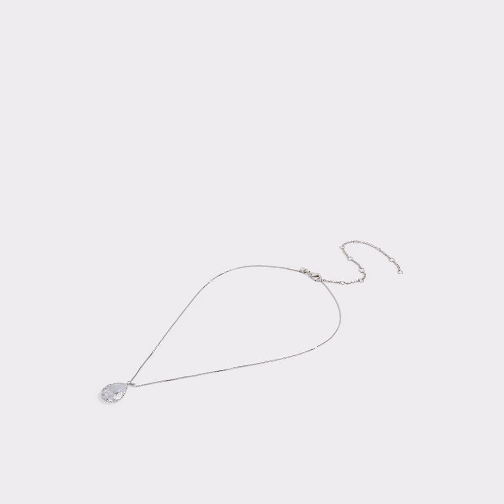 Beauceron Silver/Clear Multi Women's Necklaces - Teardrop necklace